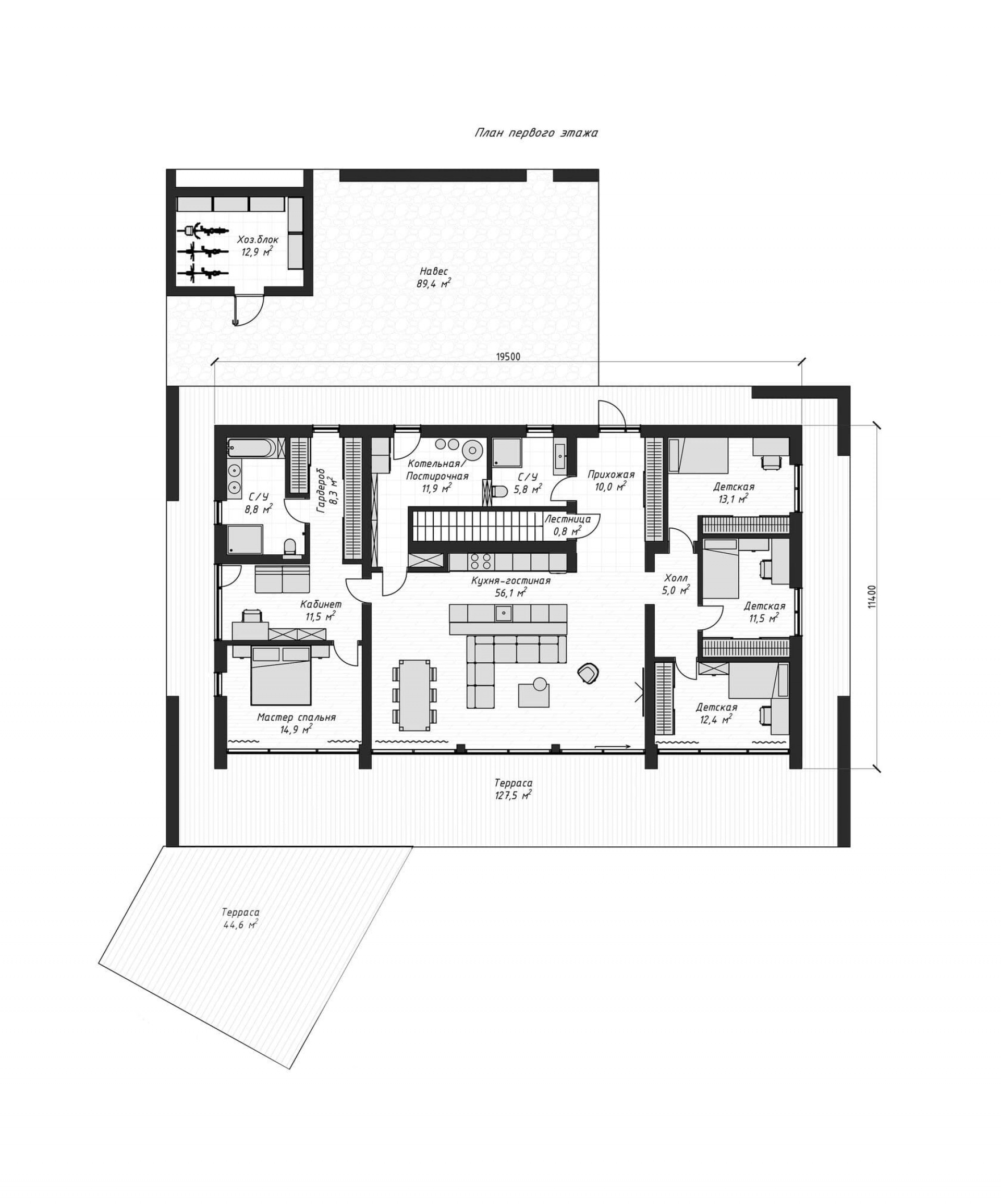План 1-го этажа