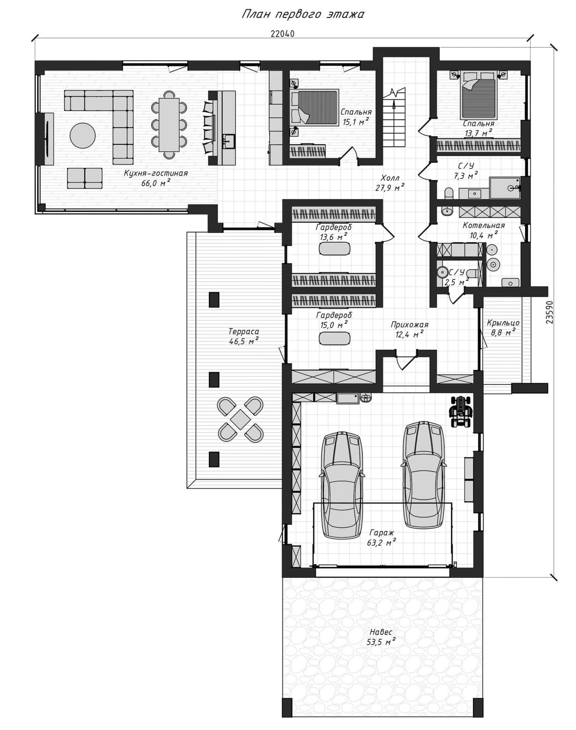 План 1-го этажа
