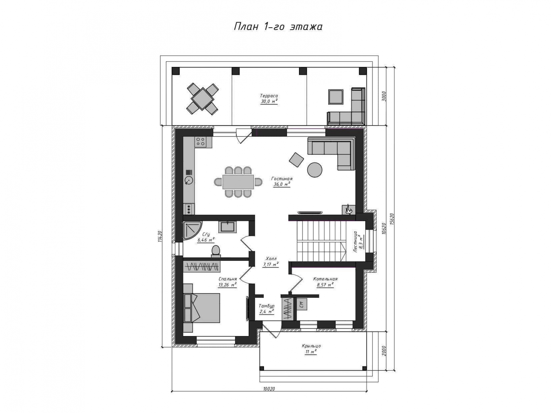 План 1-го этажа