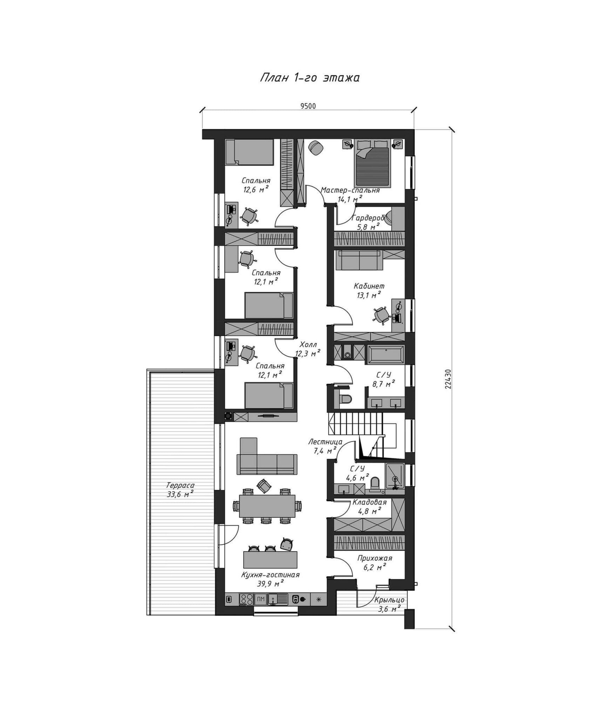 План 1-го этажа