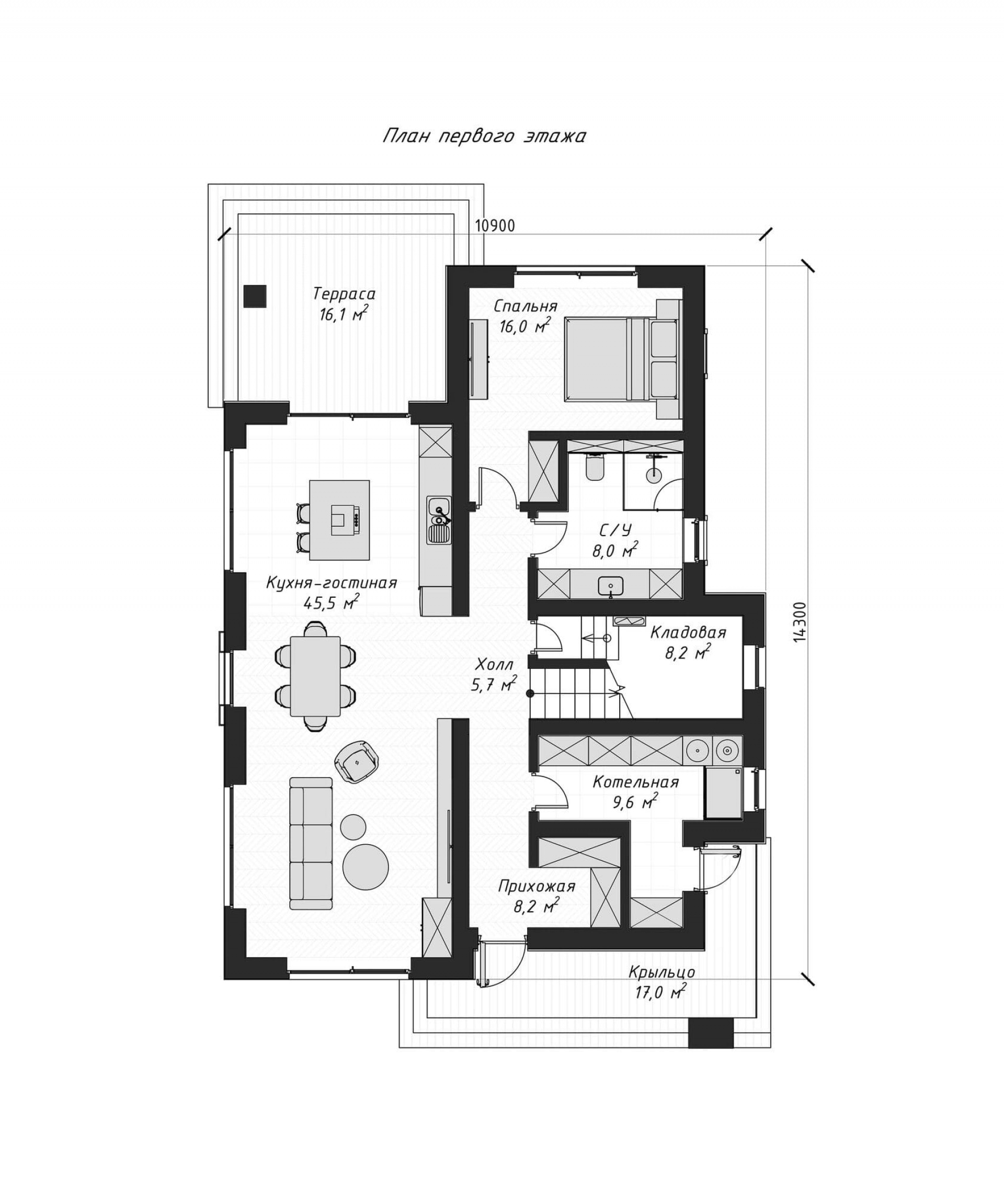План 1-го этажа