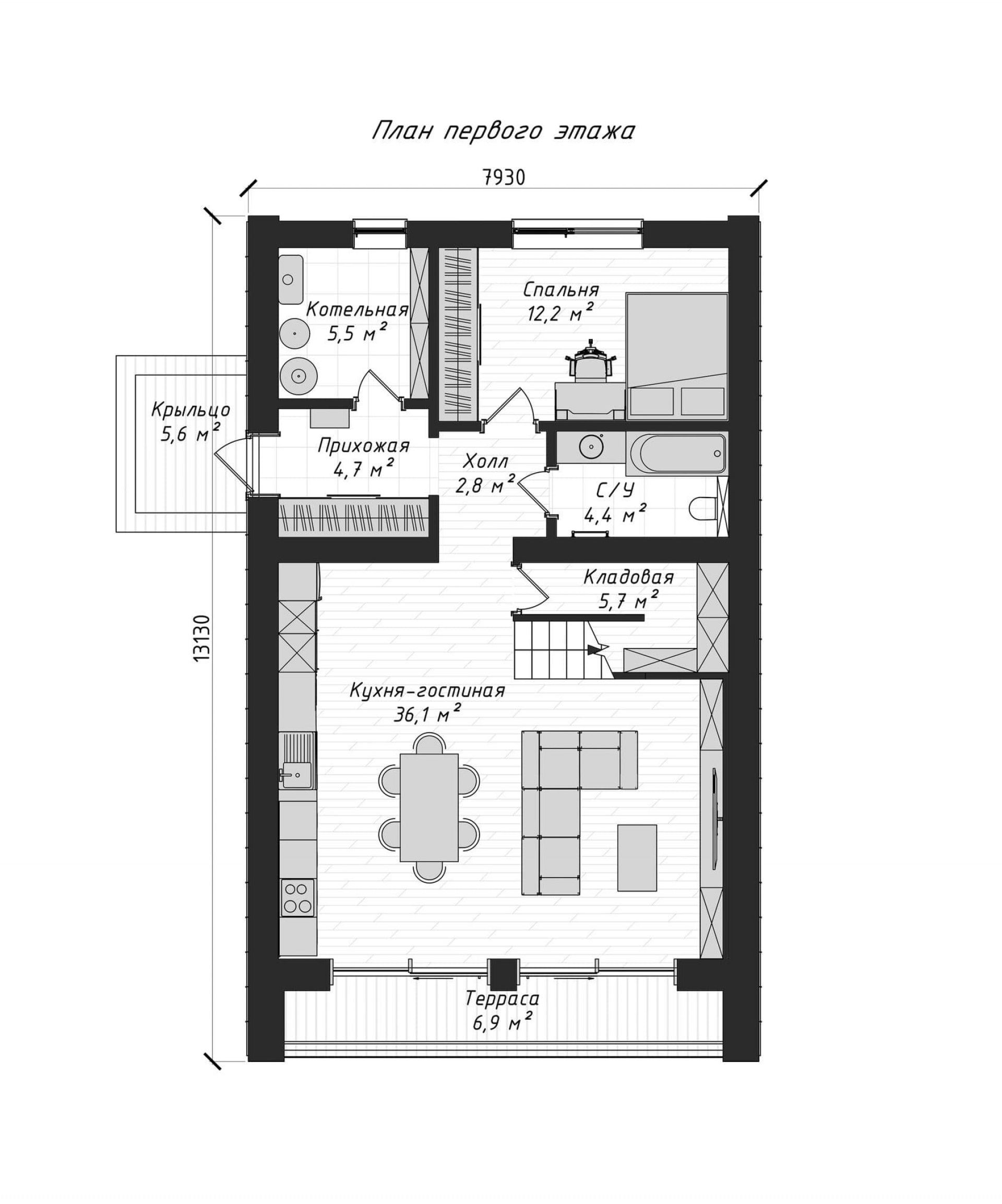 План 1-го этажа