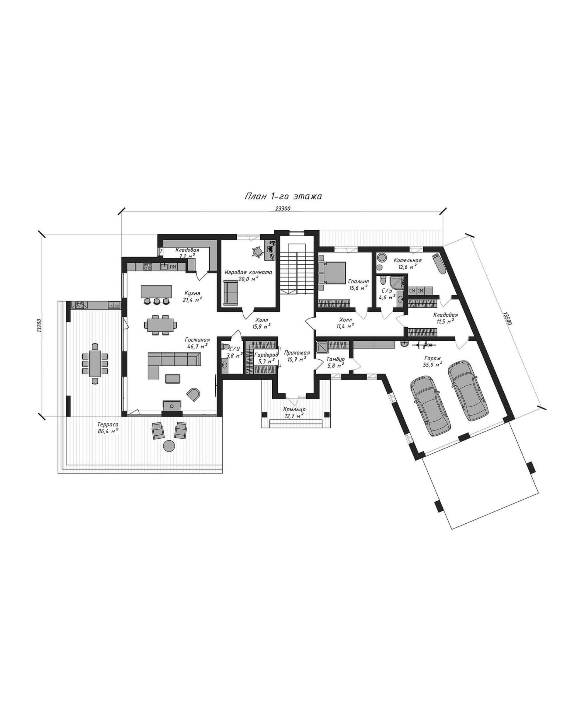 План 1-го этажа