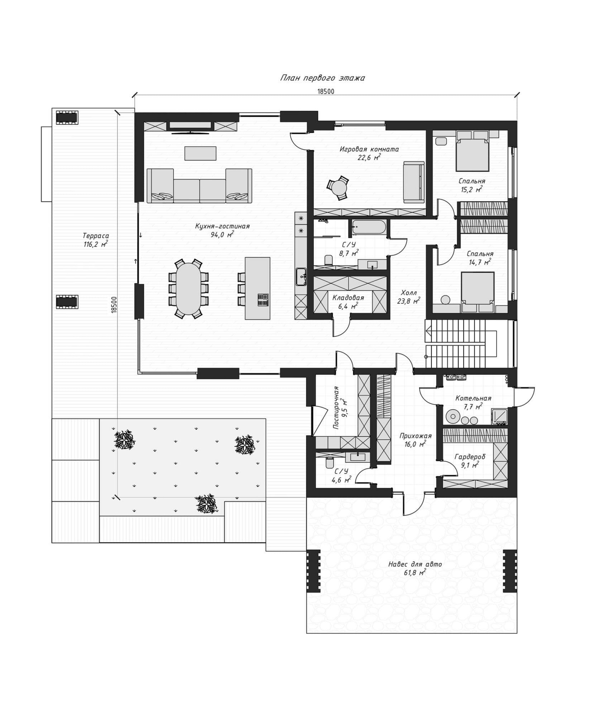 План 1-го этажа