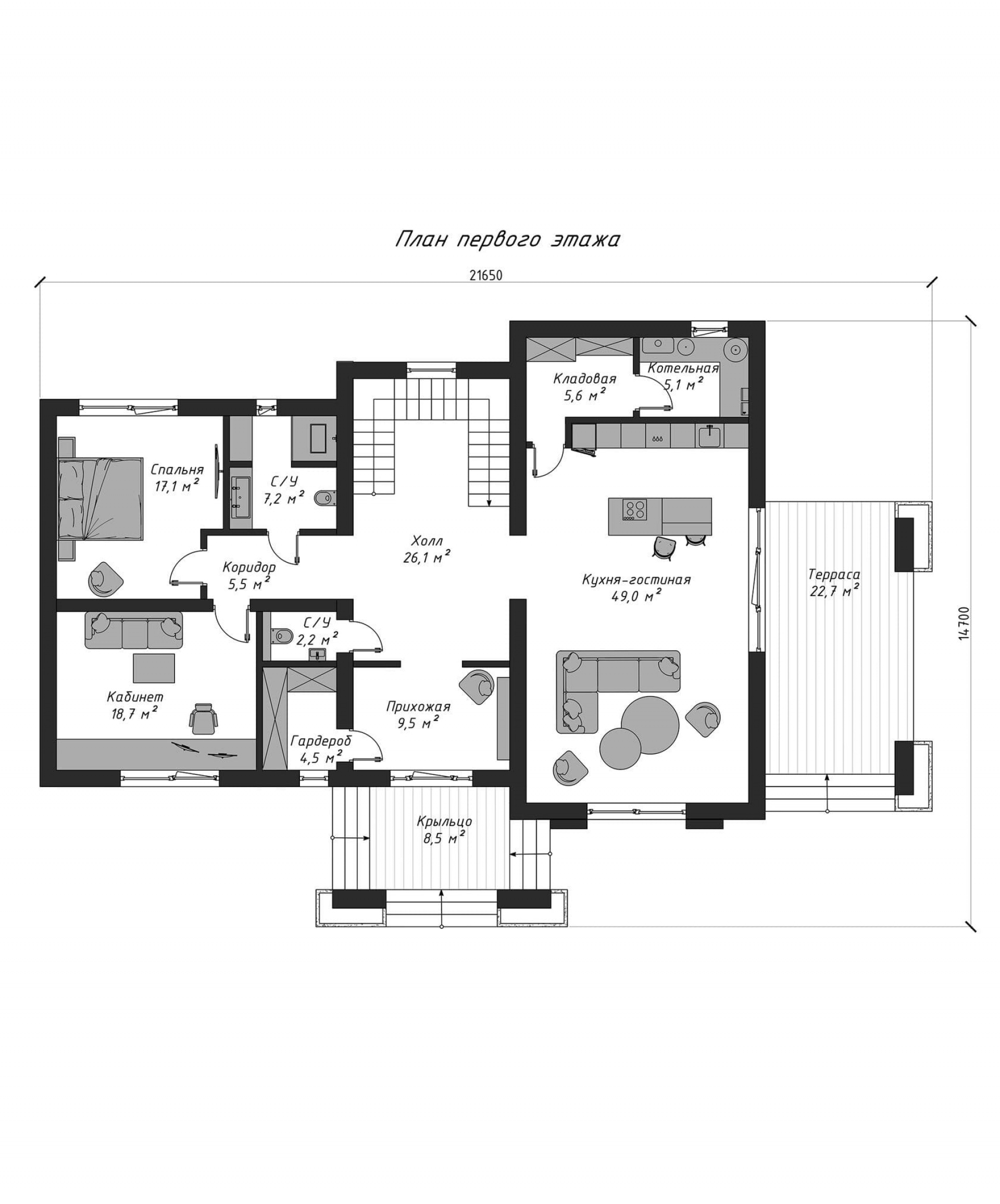 План 1-го этажа