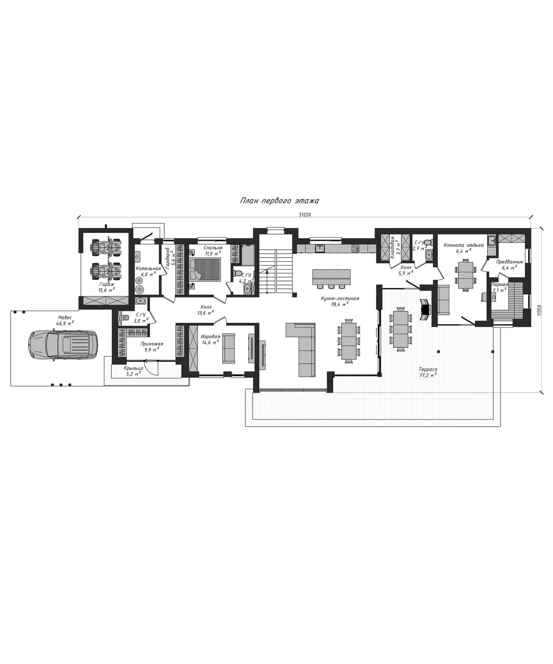 План 1-го этажа