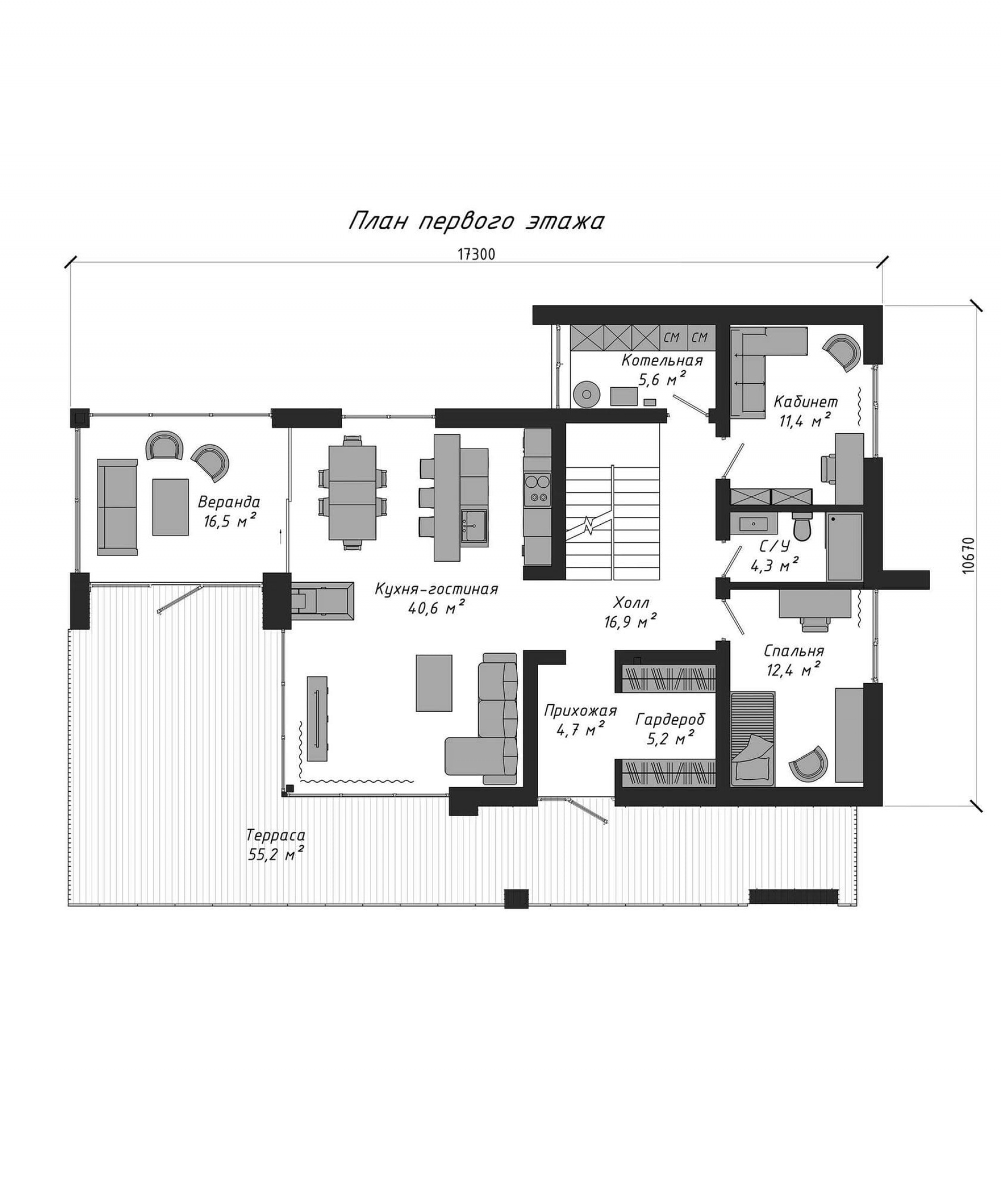 План 1-го этажа