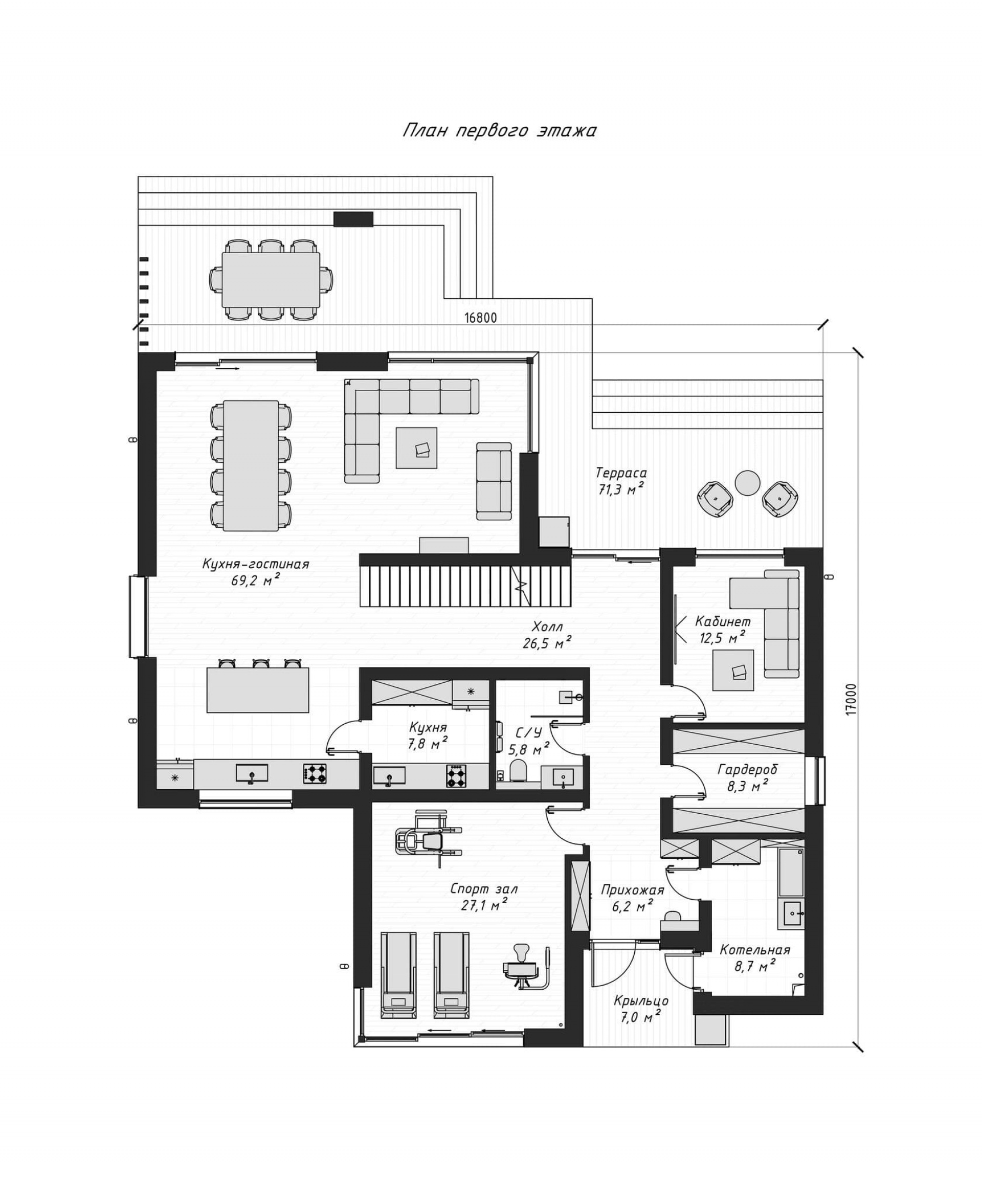 План 1-го этажа