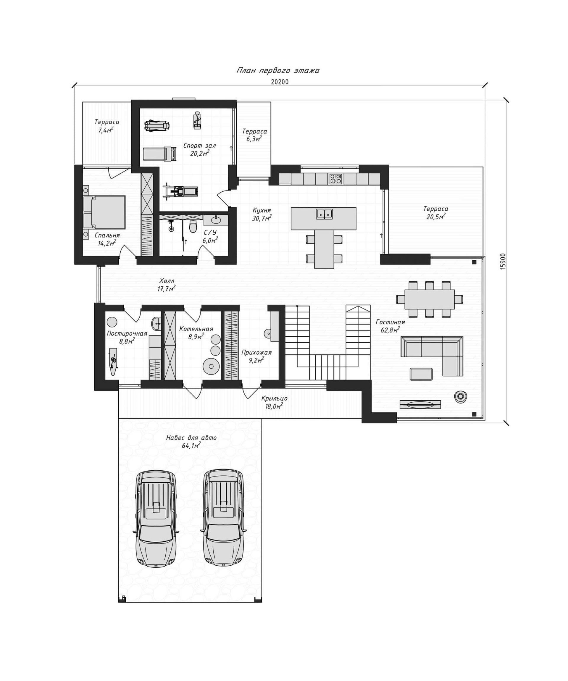 План 1-го этажа