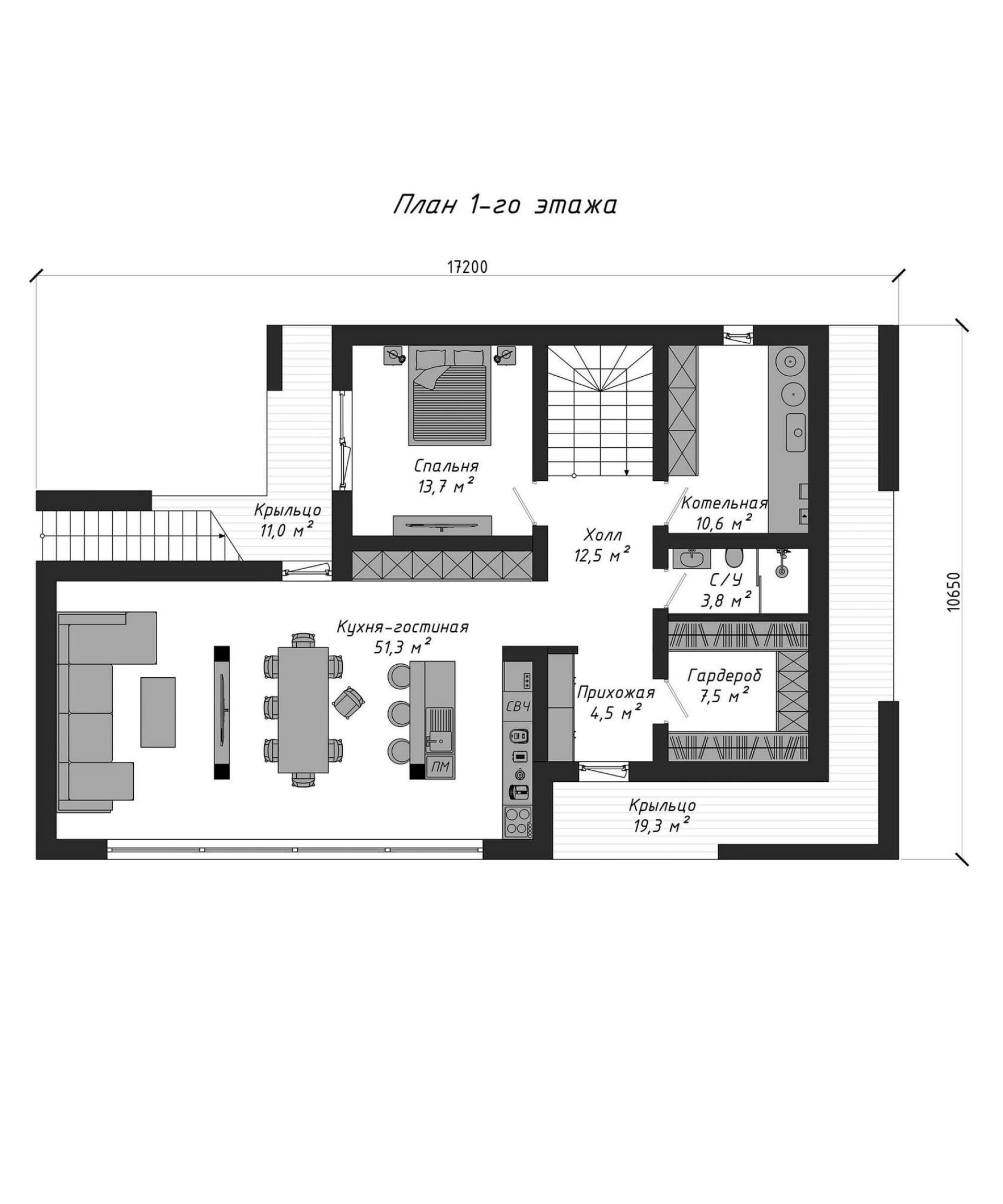 План 1-го этажа