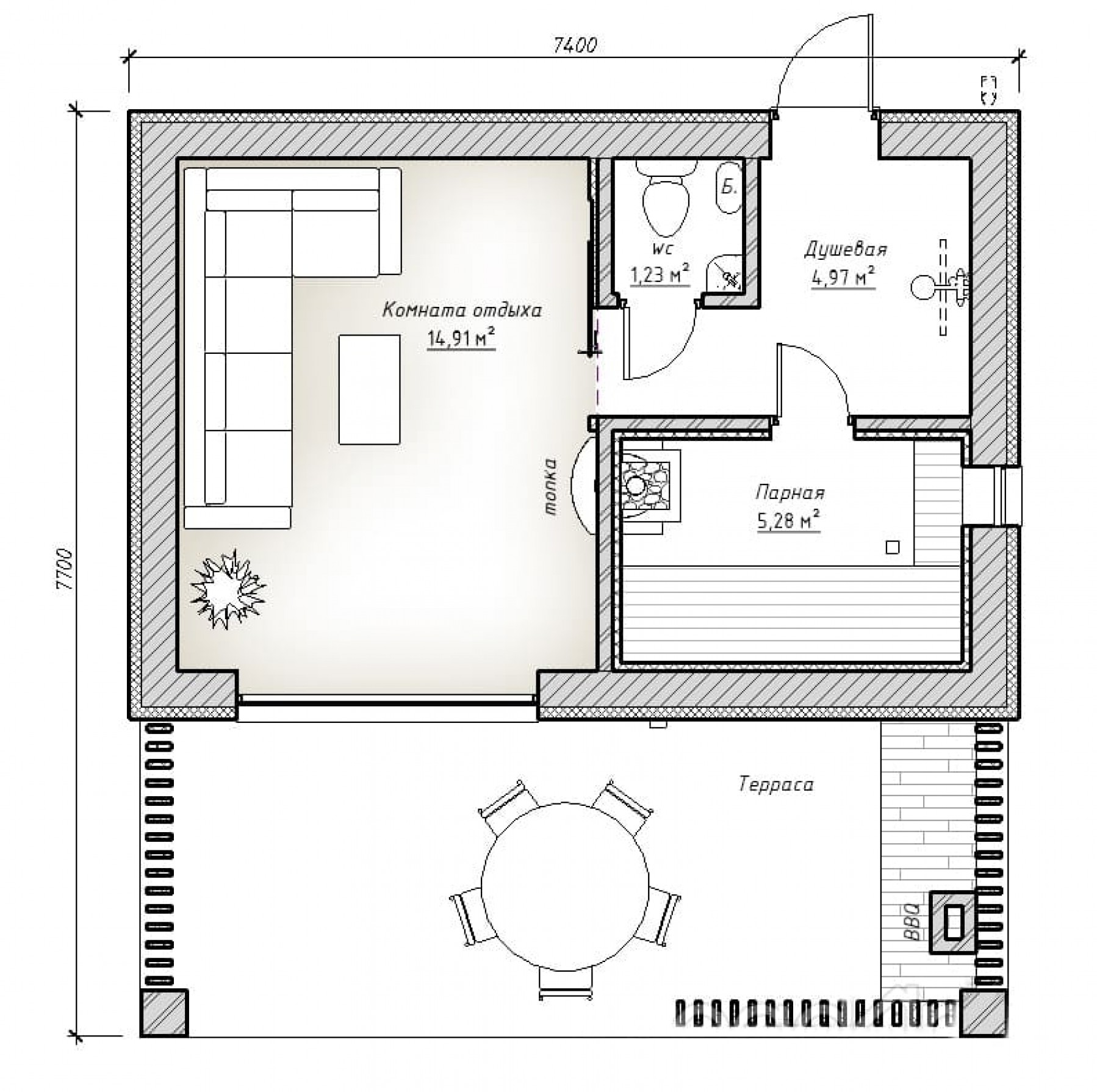 План 1-го этажа