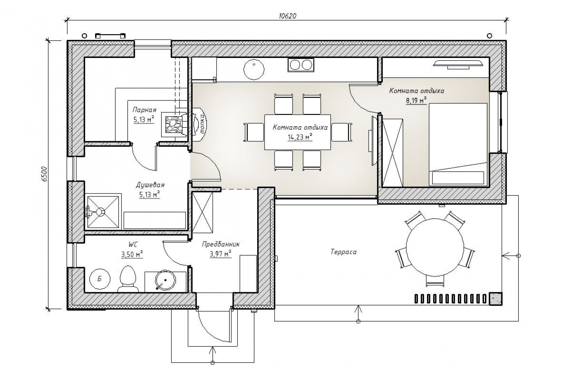 План 1-го этажа